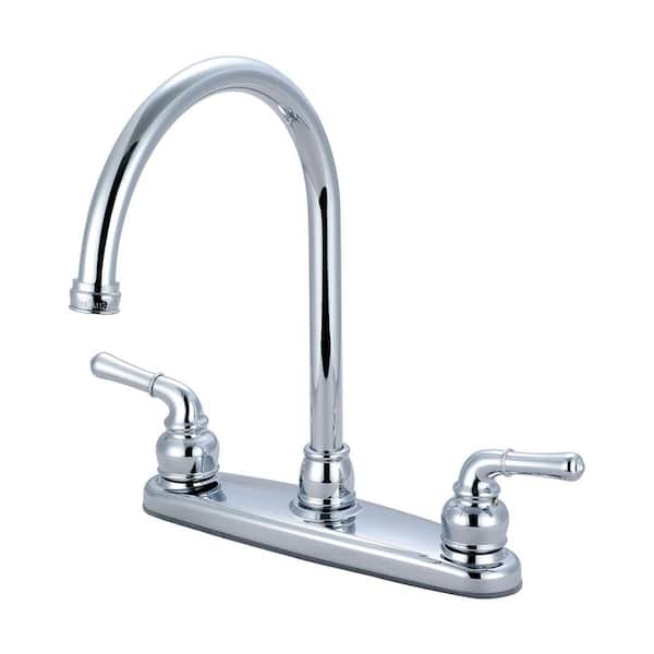 Olympia Faucets Accent 2-Handle Standard Kitchen Faucet in Chrome