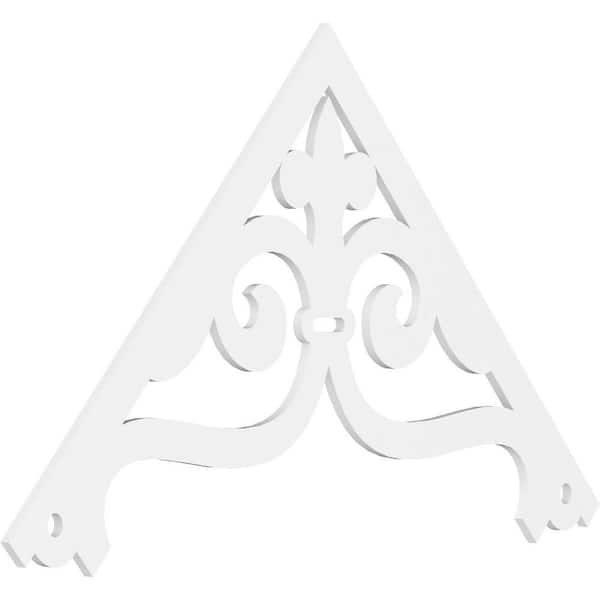 Ekena Millwork 1 in. x 72 in. x 42 in. (14/12) Pitch Finley Gable Pediment Architectural Grade PVC Moulding