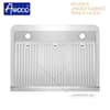 AWOCO Supreme Series 36 in. 1000 CFM Ducted Under Cabinet Range Hood in  Stainless Steel with Remote Control RH-S10-36E - The Home Depot