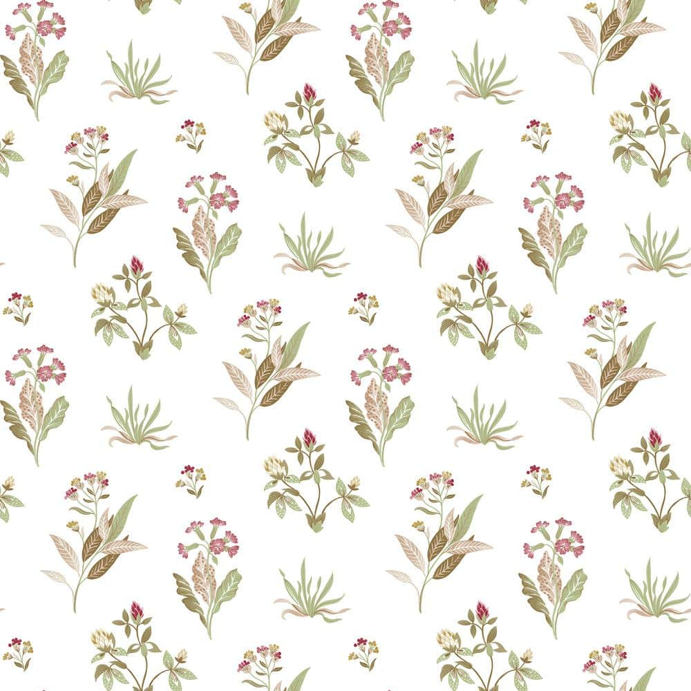 Floral Stems Red Matte Finish EcoDeco Material Non-Pasted Wallpaper Roll  84005 - The Home Depot