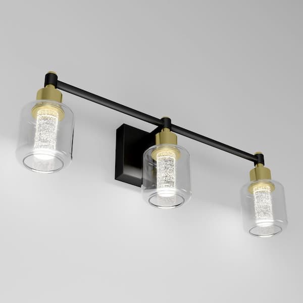 Wood Finish Effect Artika Koben Integrated LED Vanity Light Fixture 3CCT 