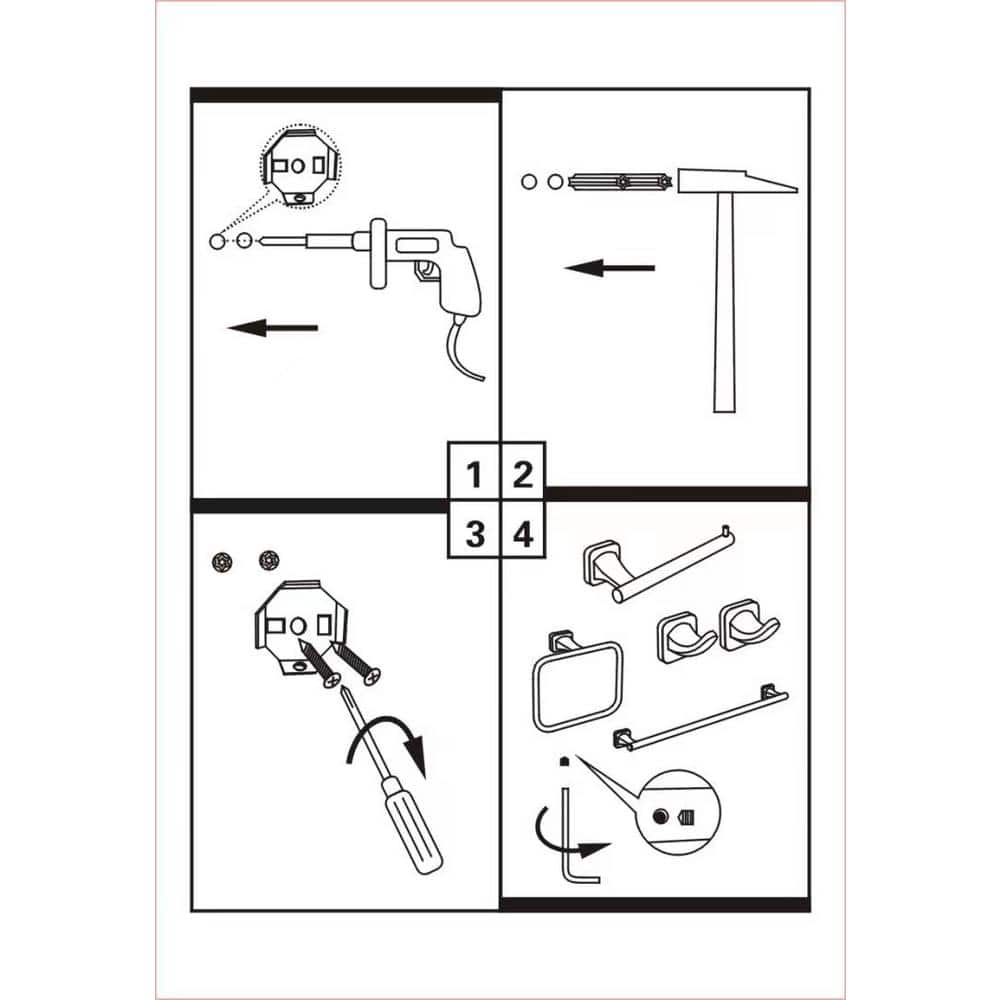 24-inch Matte Black Aluminum Wall Mounted Towel Bar