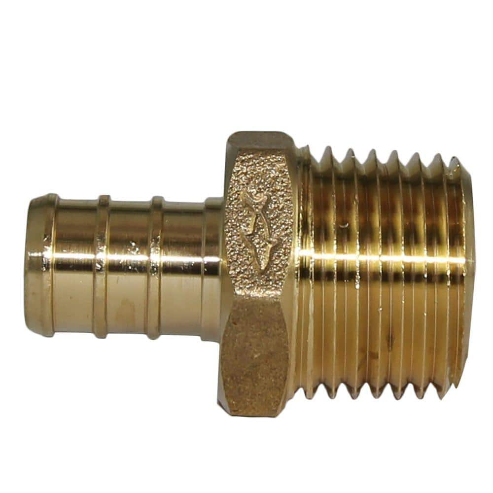 SharkBite 1/2 In. PEX Barb X MIP Brass Adapter Fitting (5-Pack ...