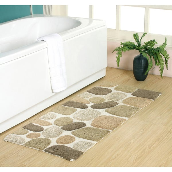Pebbles Safari 24 in. x 60 in. Bath Runner