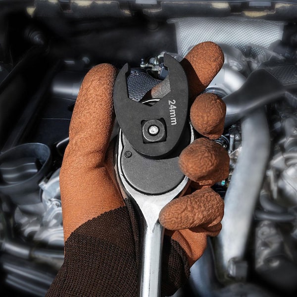 SKYSHALO 1/2 in. and 3/8 in. Drive Crowfoot Wrench Set, 15-Piece