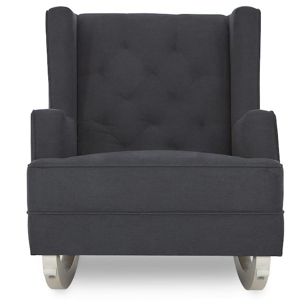 Wingback convertible rocking discount chair & ottoman