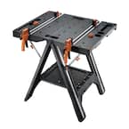 Pegasus Multi-Function Work Table and Sawhorse with Quick Clamps and Holding Pegs