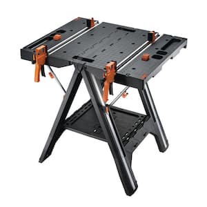 Pegasus Multi-Function Work Table and Sawhorse with Quick Clamps and Holding Pegs