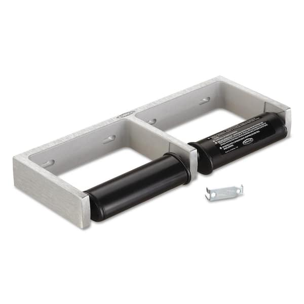 BOBRICK Classic Series 12-1/2 in. x 4-7/8 in. x 1-1/2 in. Toilet Paper Dispenser for Two Rolls