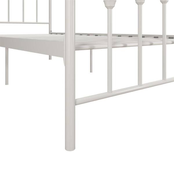 Novogratz Bushwick Off White Metal Frame Twin Platform Bed