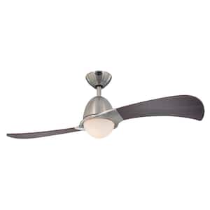 Solana 48 in. LED Brushed Nickel Ceiling Fan with Light Kit and Remote Control