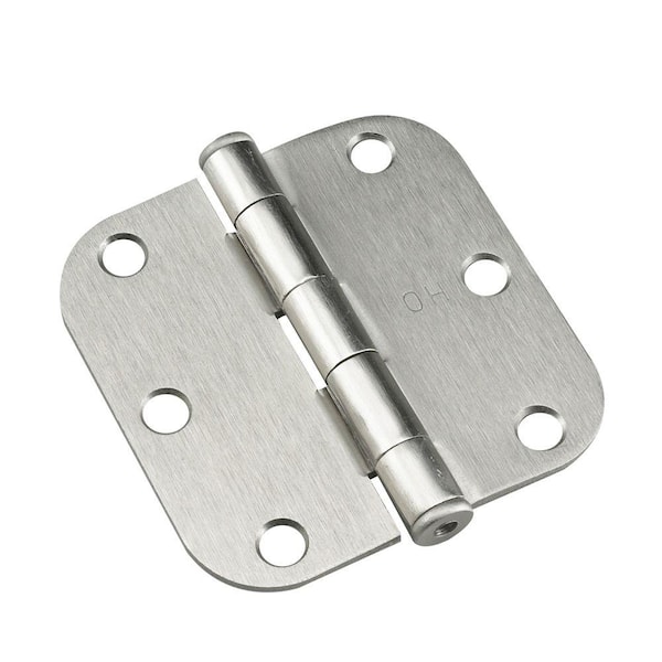 Onward 3 in. x 3 in. Brushed Nickel Full Mortise Butt Hinge with ...