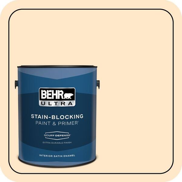BEHR ULTRA 1 gal. #ECC-49-1 Antigua Sunrise Extra Durable Satin Enamel Interior Paint & Primer