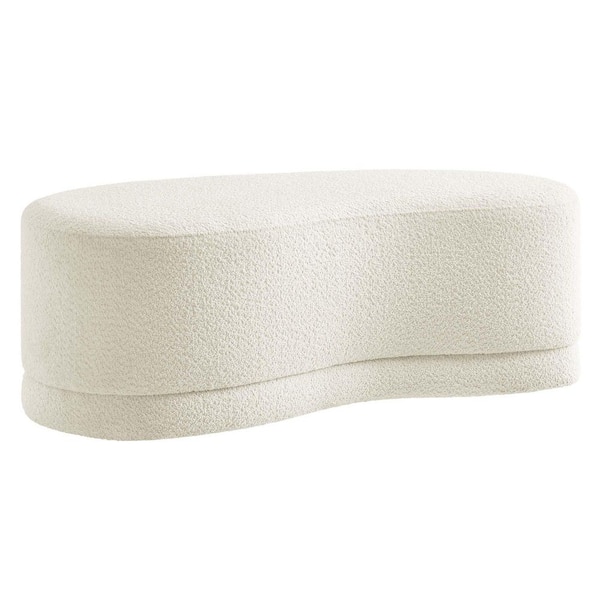 Nimbus 48 in. Upholstered Ottoman Bench in Cream