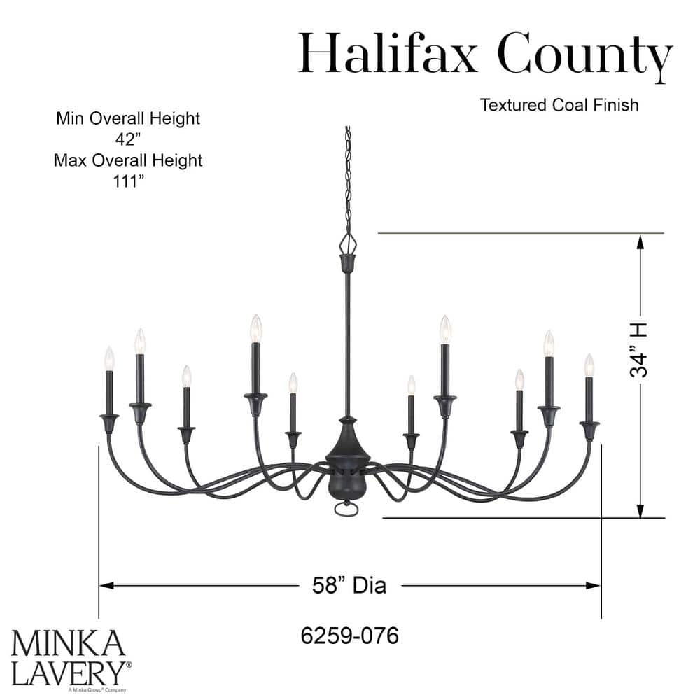 Textured Black 8-Light Candle Style Chandelier