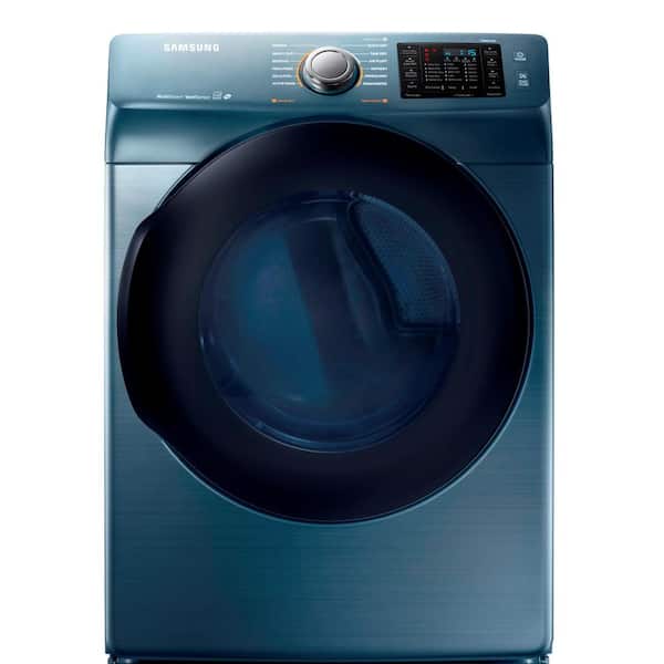 Samsung 7.5 cu. ft. Electric Dryer with Steam in Azure Blue, ENERGY STAR