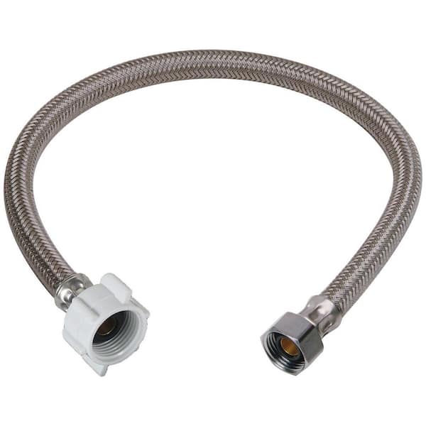 1/2 in. FIP x 7/8 in. Ballcock Nut x 20 in. Braided Polymer Toilet Connector