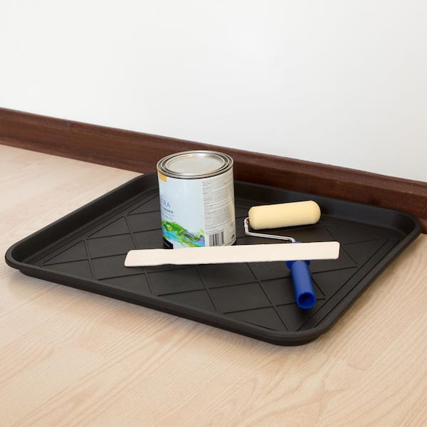Logan Rubber Boot Tray with Brass Highlights 34x14
