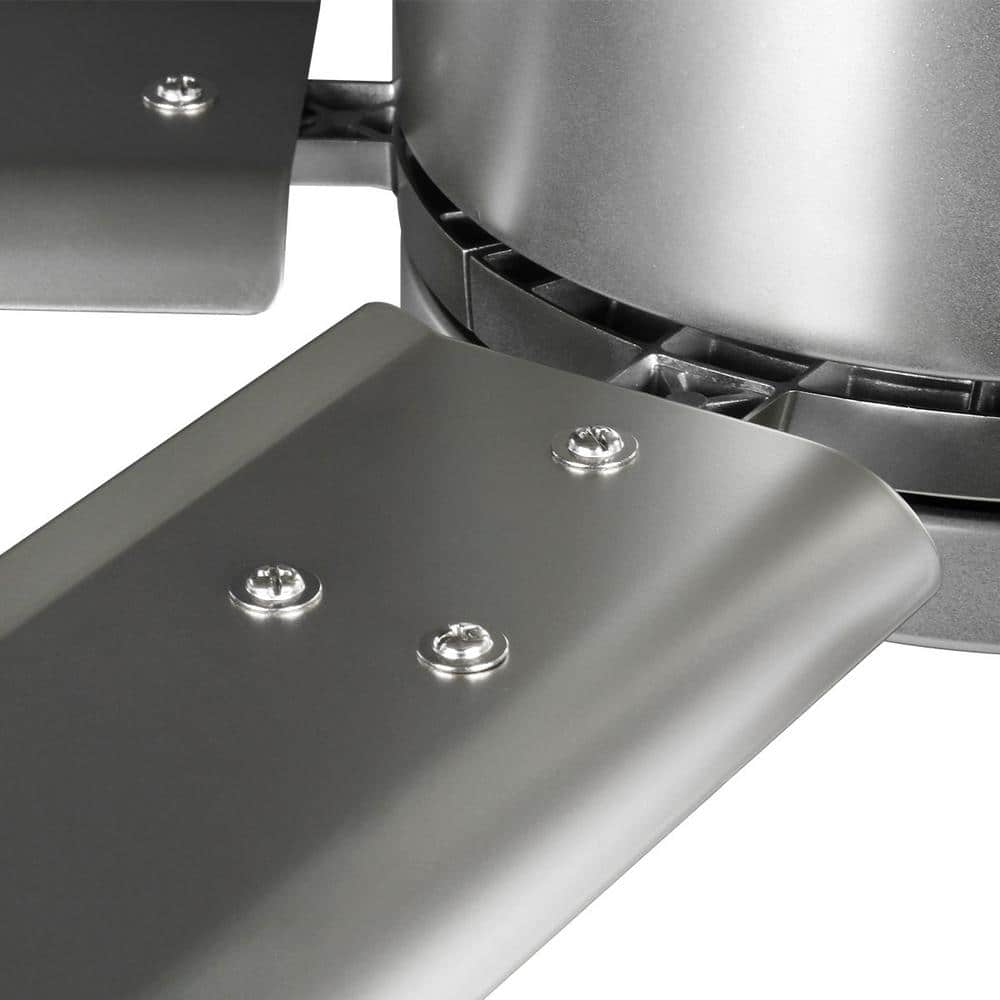72'' Nickel Industrial Ceiling Fan with Remote and Lighting