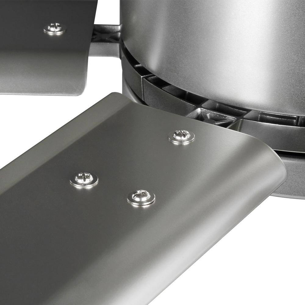 96'' Nickel Industrial Ceiling Fan with Remote and Wall Control