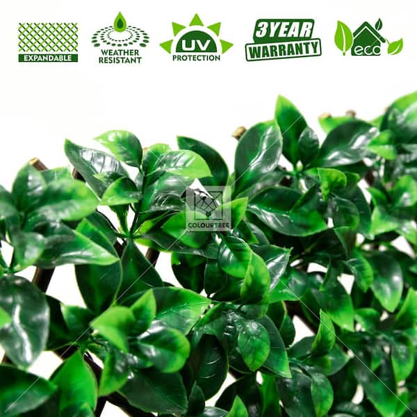 20 in. x 20 in. 12-Pieces Artificial Boxwood Hedge Grass Wall UV-Proof  Topiary Greenery Wall Panels Outdoor Indoor Decor