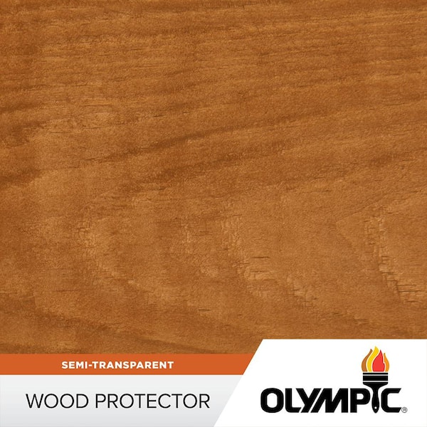 Olympic 1 gal. Cedar Naturaltone Exterior Semi-Transparent Wood Protector Stain Plus Sealant in One