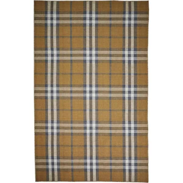 HomeRoots 5 x 8 Blue and White Abstract Area Rug