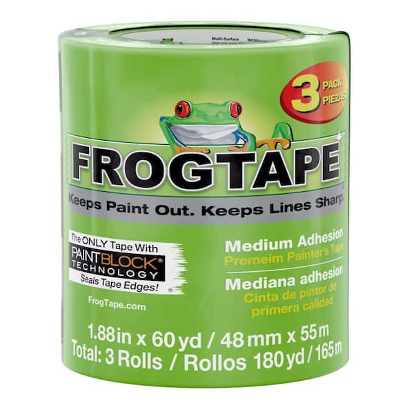 Multi-Surface 1.88 in. x 60 yds. Green Painter's Tape with PaintBlock (3-Pack)