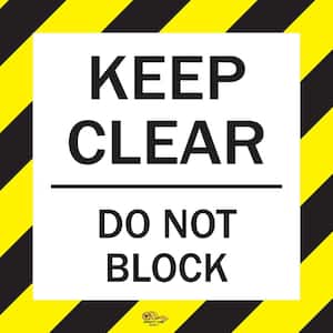 24 in. Keep Clear Do Not Block Floor Sign