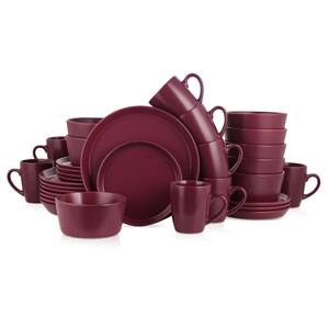 Michelle 32-Piece Purple Stoneware Dinnerware Set (Service for 8)