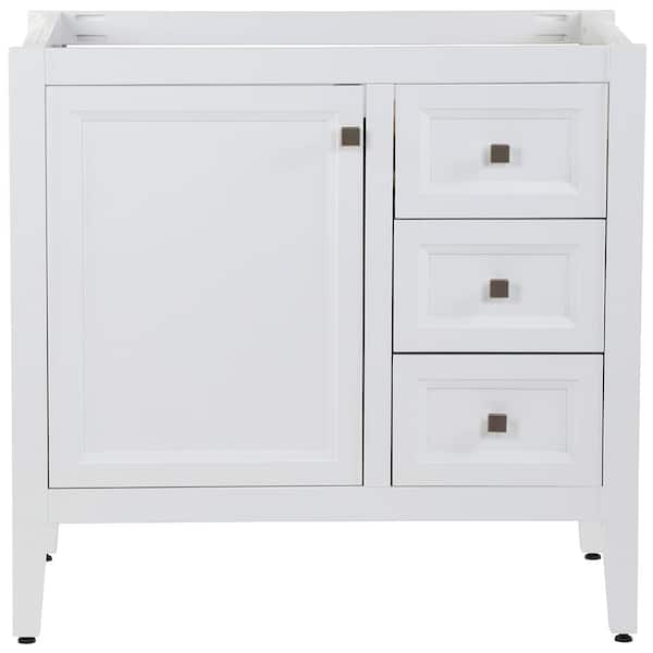 MOEN Darcy 36 in. W x 22 in. D x 34 in. H Bath Vanity Cabinet without Top in White
