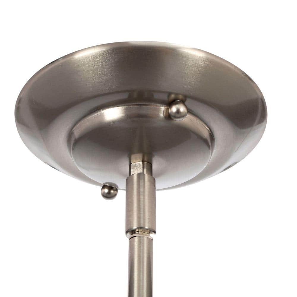 Madison Brushed Nickel Mini Pendant with Etched Glass Shade