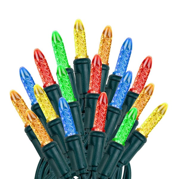 NoveltyLights.com M5 50 Light 25 ft. Multicolor Indoor/Outdoor Integrated LED Globe String Light