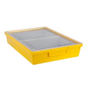 Bin/ Tote/ Tray Divider Kit - Single Depth 3" Bin in Primary Yellow - 3 pack