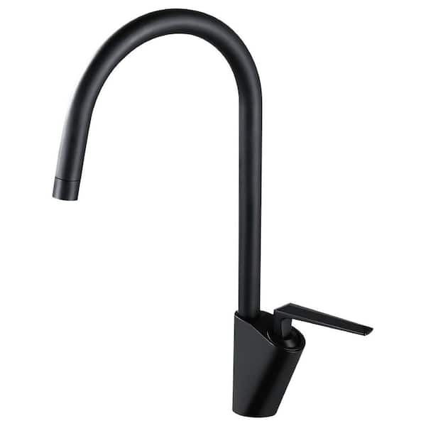 Unbranded Single Handle Pull Down Sprayer Kitchen Faucet, Hot&Cold Faucet with Advanced Spray in Matt Black(Bubbling&Splash-Proof)