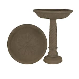 Sunnydaze Decor Simply Square Modern Reinforced Concrete Bird Bath