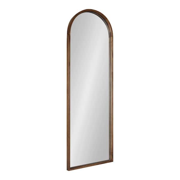 Kate and Laurel Valenti 15.75 in. W x 47.00 in. H Wood Rustic Brown Arch Framed Decorative Mirror