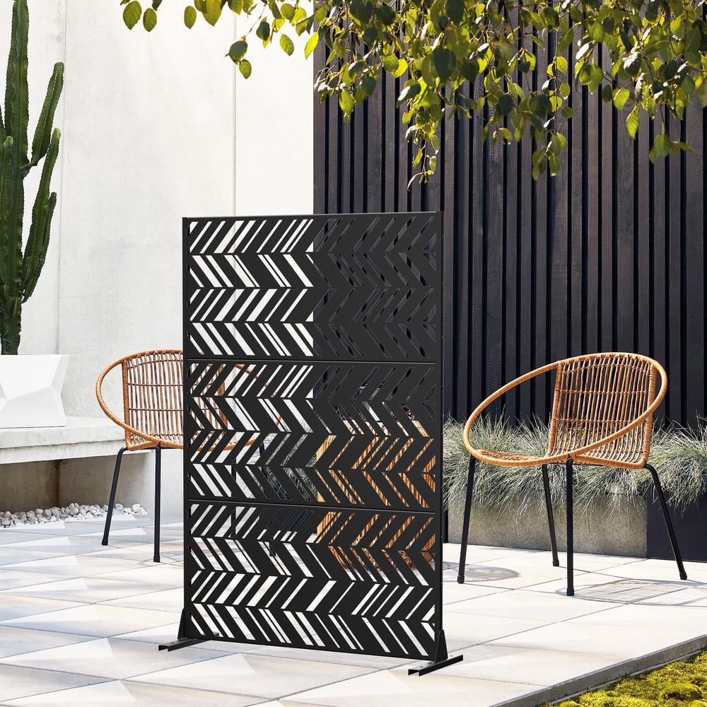Christopher 72 in. Galvanized Steel Garden Fence Outdoor Privacy Screen Garden Screen Panels price history on PriceWatchPro