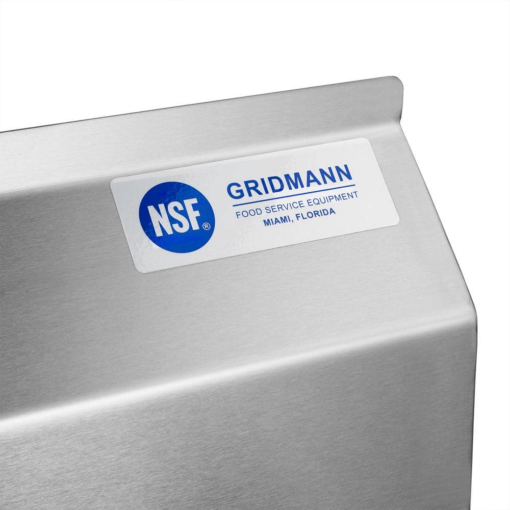 Commercial Stainless Steel Dual Basin Utility Sink with Backsplash