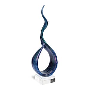Murano Style Art Glass Monet 18 in. H Abstract Centerpiece