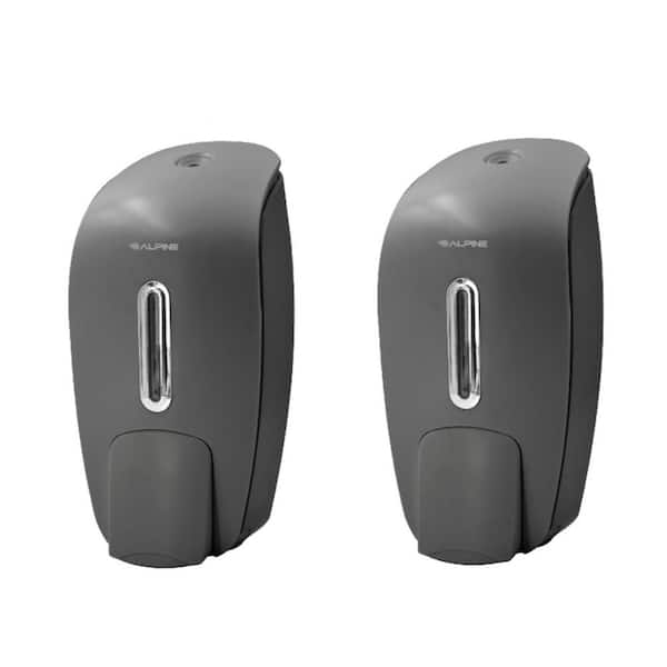 Alpine Industries 800 ml Gray Surface Mounted Hand Soap Dispenser (2-Pack)