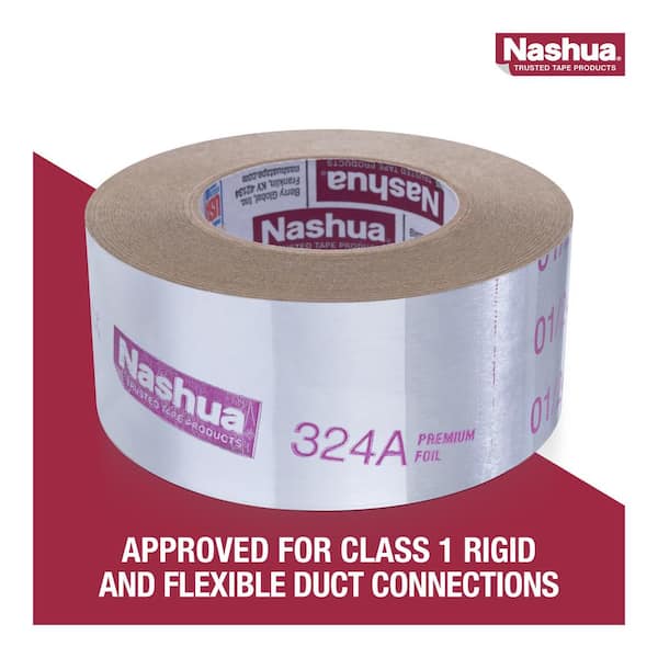 Nashua Tape - 2.5 in. x 60 yd. 324A Premium Foil HVAC UL Listed Sealer Duct Tape