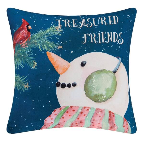 C&F HOME Blue Treasured Friend Indoor / Outdoor 18 in. x 18 in. Standard Throw Pillow