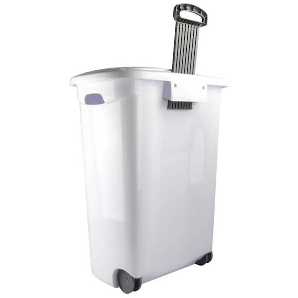Sterilite White Laundry Hamper With Lift-Top, Wheels, And Pull Handle (6  Pack) 6 x 12228003 - The Home Depot