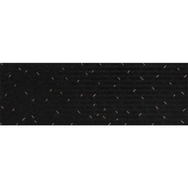 Soluna Black Metallic 12 in. x 36 in. Ceramic Wall Tile (5.81 sq. ft./case)