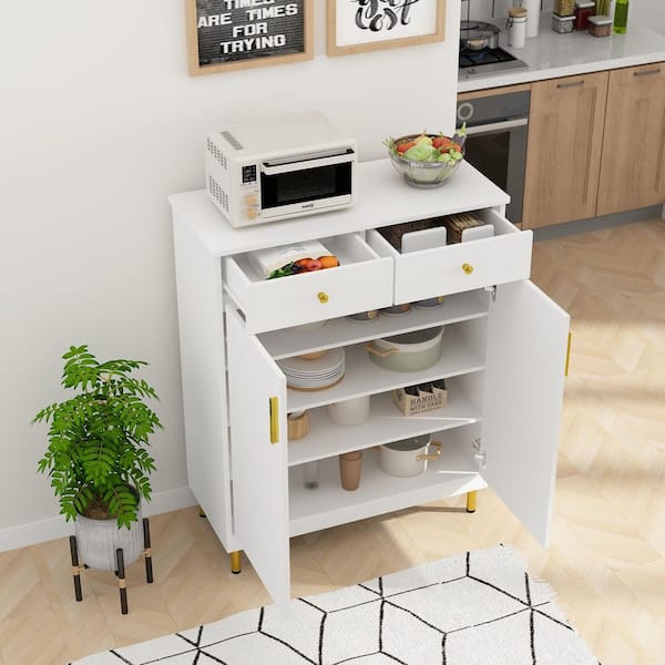 Kitchen Storage Cabinet Sideboard with 2 Shelves Drawer Cupboard