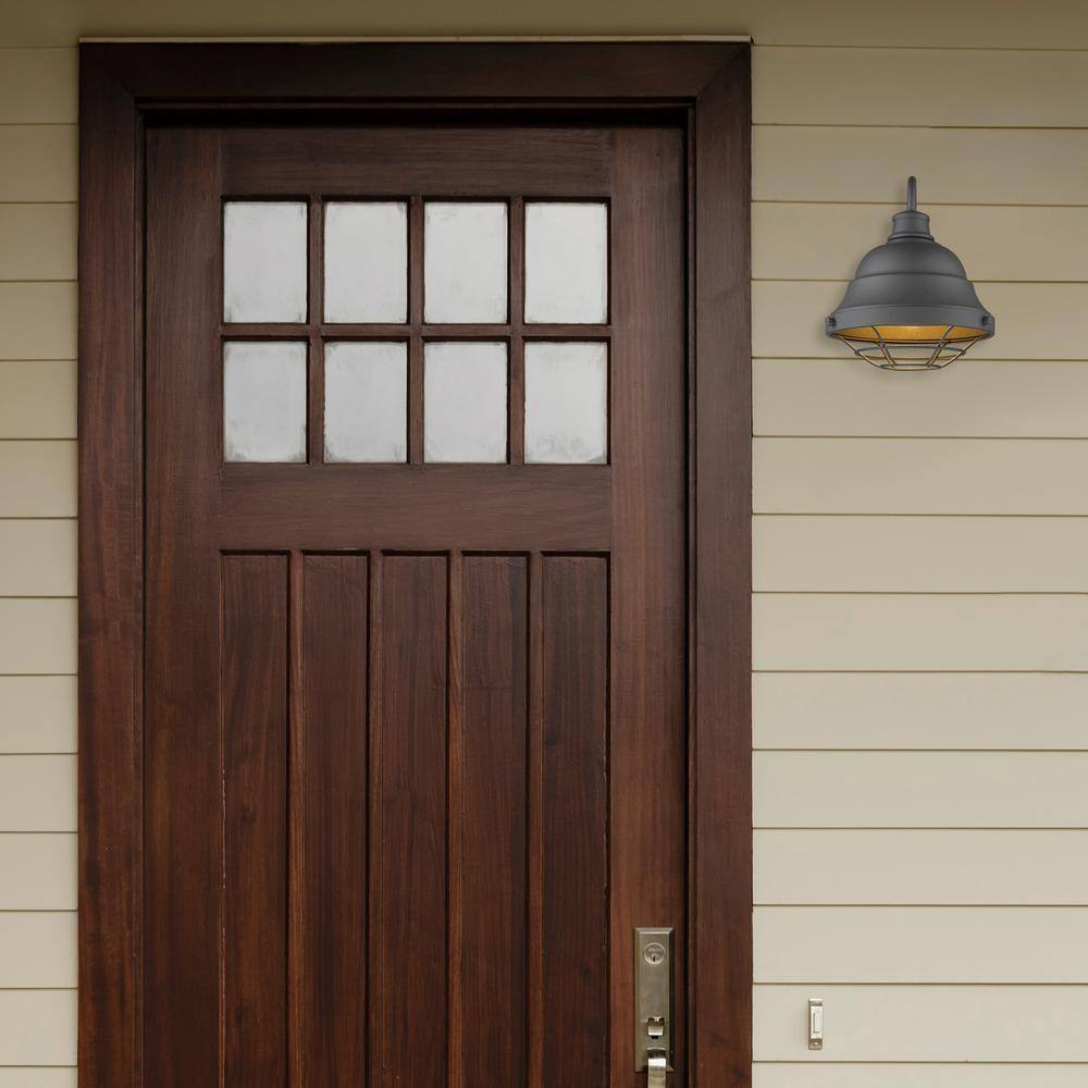 Black and Gold Dimmable Industrial Outdoor Wall Sconce