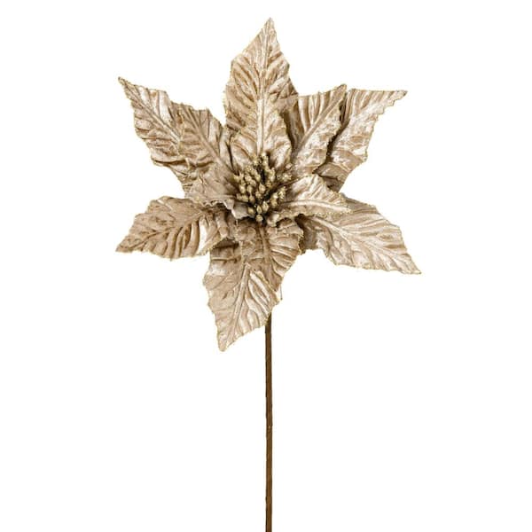 Regency International 24" Glitter Edge Velvet Poinsettia Stem MTX54157 ...