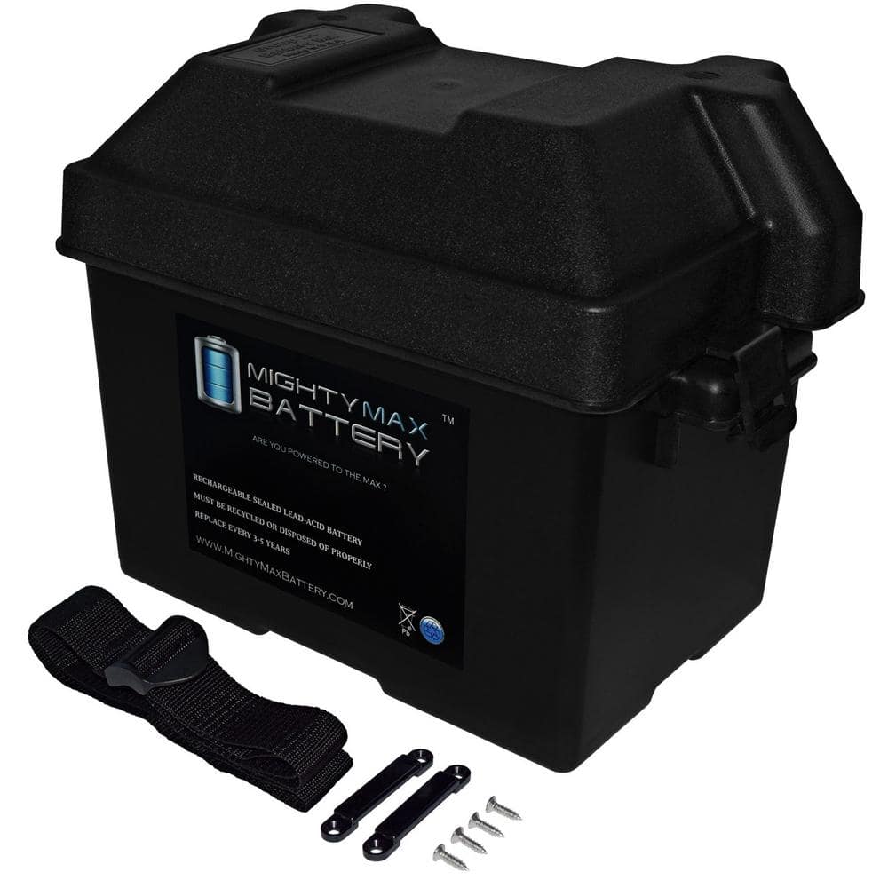 MIGHTY MAX BATTERY Group 24 Battery Box for Automotive, Marine, and RV
