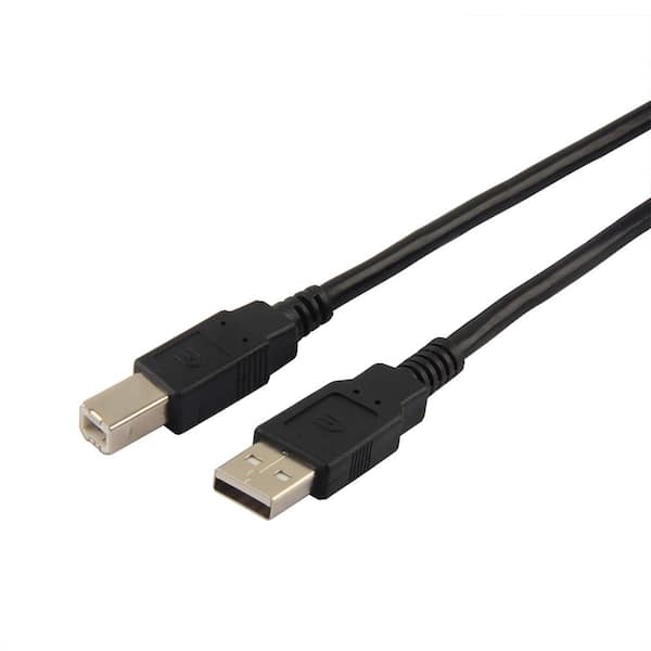 fyrretræ Ansøger at straffe Commercial Electric 10 ft. USB to Printer Cable, Black MS0059-B - The Home  Depot